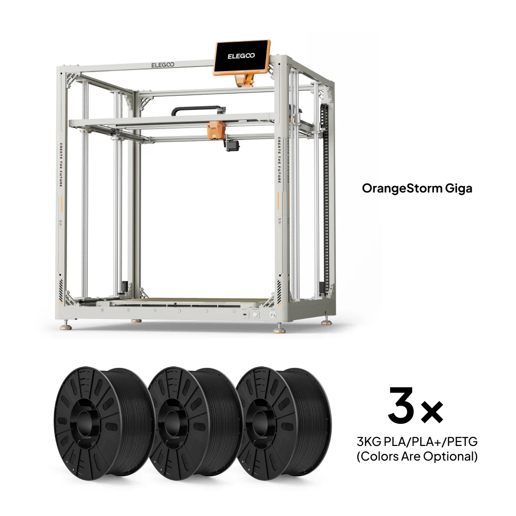 OrangeStorm Giga + 3x3kg PLA/PLA+/PETG Filament Bundle - Image 2